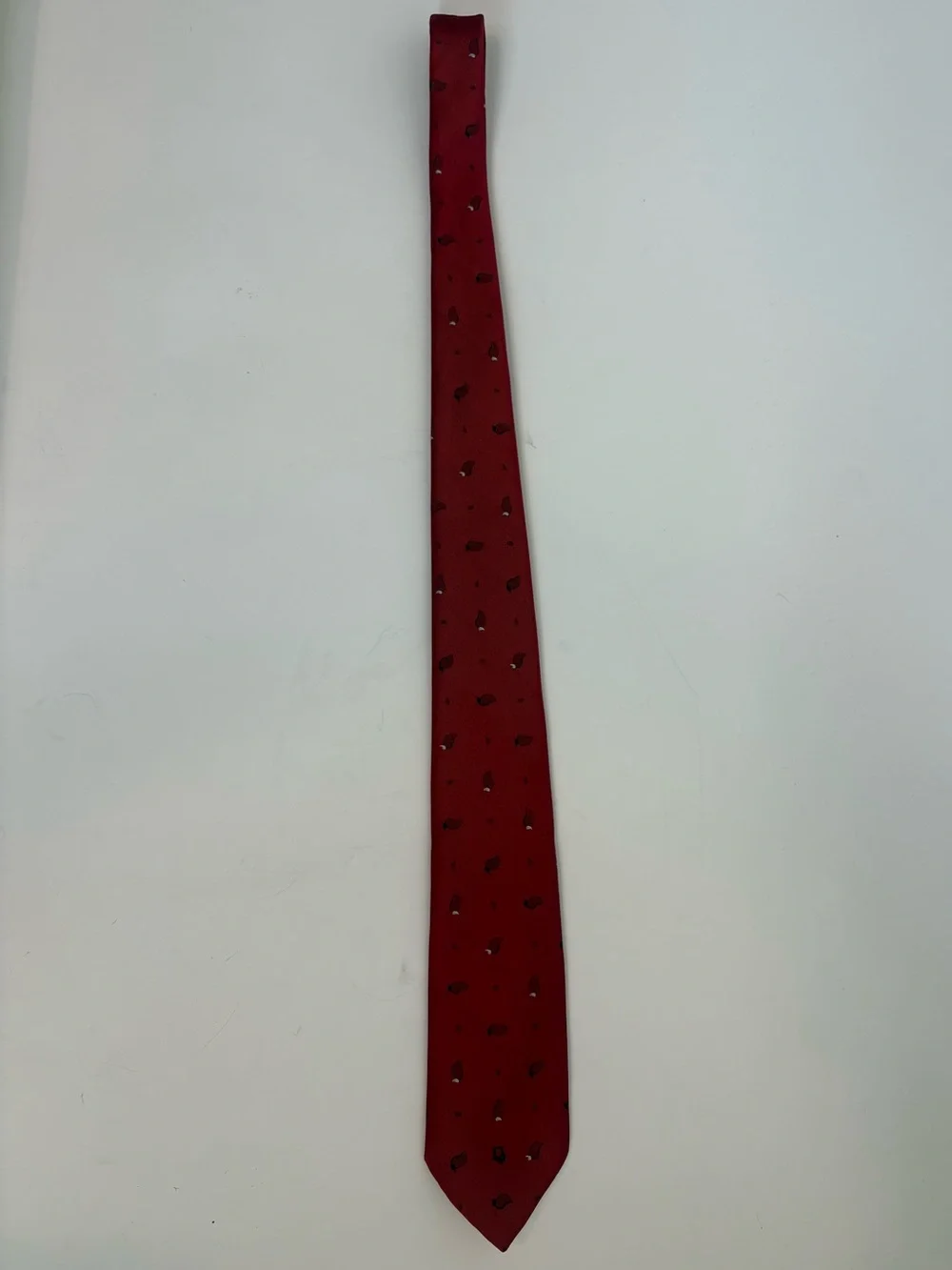 Vintage Christian Dior Monsieur Tie made in USA Silk Blend Red Chili Peppers